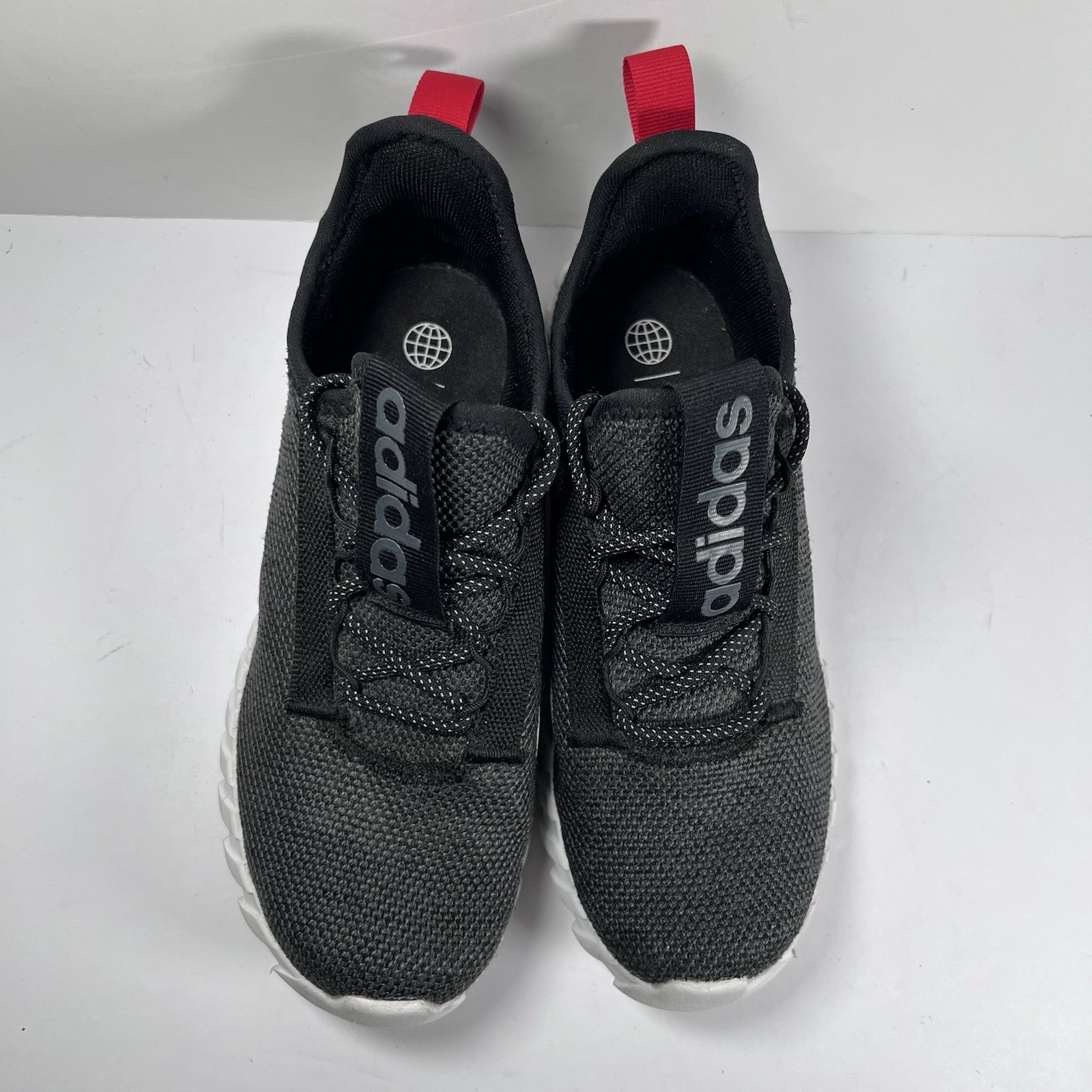 Adidas Kaptir 3.0 Lace Up Back/Red Athletic Shoes Sneakers Youth Size 4 thumbnail 6