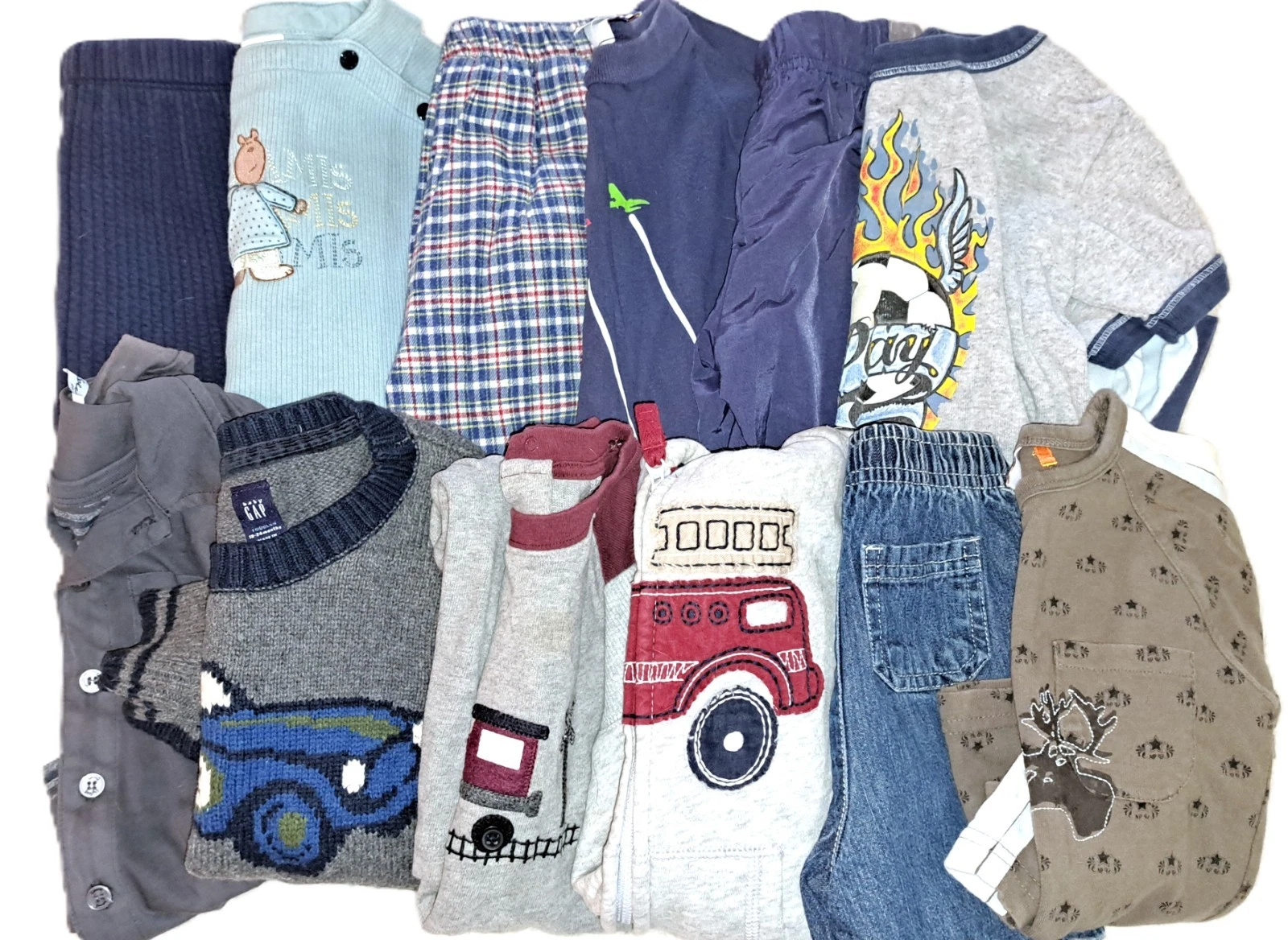LARGE LOT Boys Baby Clothes 2T fall winter BOUTIQUE GYMBOREE pants t shirts sets