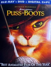 Puss in Boots Blu-Ray  DVD  Digital - Excellent