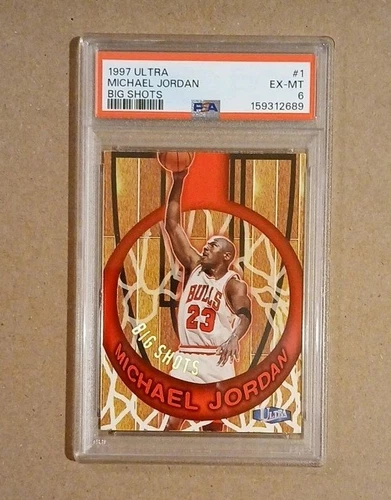 Fleer Ultra 1997-98 Big Shots Michael Jordan #1 BS PSA 6 Graded NBA Card