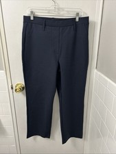 Quince Pants Womens Large 32x26 Navy Ultra-Stretch Ponte Straight Leg NWT
