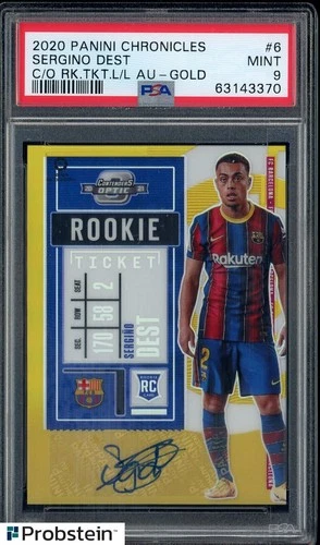 2020 Panini Optic Sergino Dest Peacock Gold /10