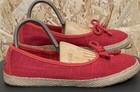Ladies UGG Espadrille Rope Bow Lace Flat Shoes. Uk5.5 Eu38. Red. BRAND NEW