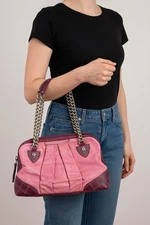 Marc Jacobs Bowler Bag Y2K Vintage Berry Purple Pleated Leather Chain Old Money