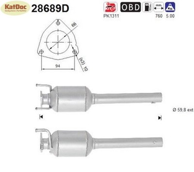   Katalysator Citroen Jumper, Fiat Ducato, Peugeot Boxer, 3.0 D/HDi, Euro 4
