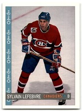 1992-93 O-Pee-Chee Sylvain Lefebvre Montreal Canadiens #303