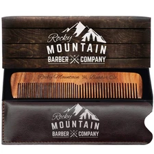 Hair Comb - Wood with Anti-Static & No Snag with Fine and Medium Tooth for He...