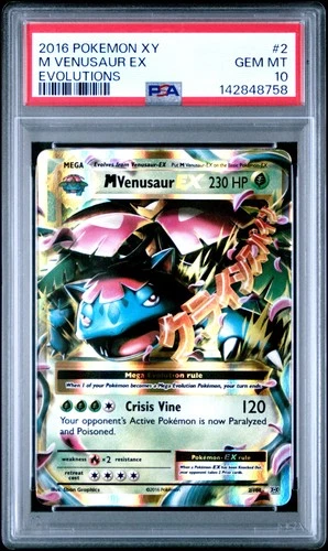 2016 POKEMON XY EVOLUTIONS #2 M VENUSAUR EX PSA 10