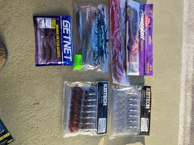 Keitech Getnet Soft Worms Fishing Lure Crawler Pattern Unused 3.9in