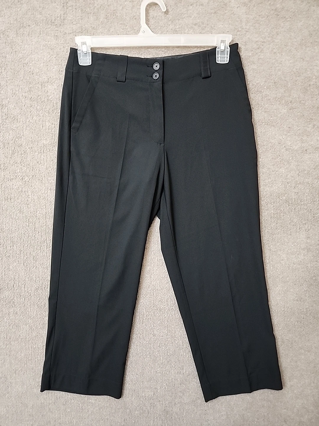 Nike Golf Dri Fit Capri Pants Womens 6 Black Lightweight Pockets Stretch