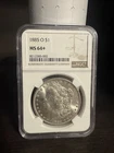1885 O $1 Morgan Dollar NGC MS64+