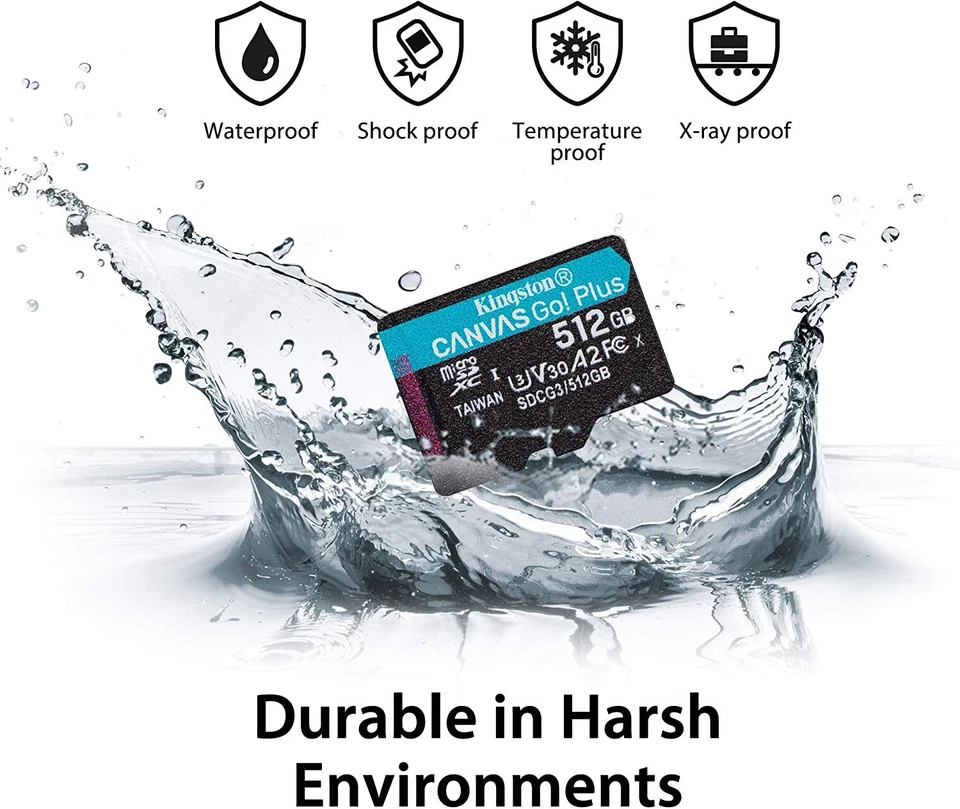 Micro SD Kingston SDCG3 Scheda di Memoria 64 128 256 512 GB 1TB Canvas Go Plus - Immagine 3 di 3