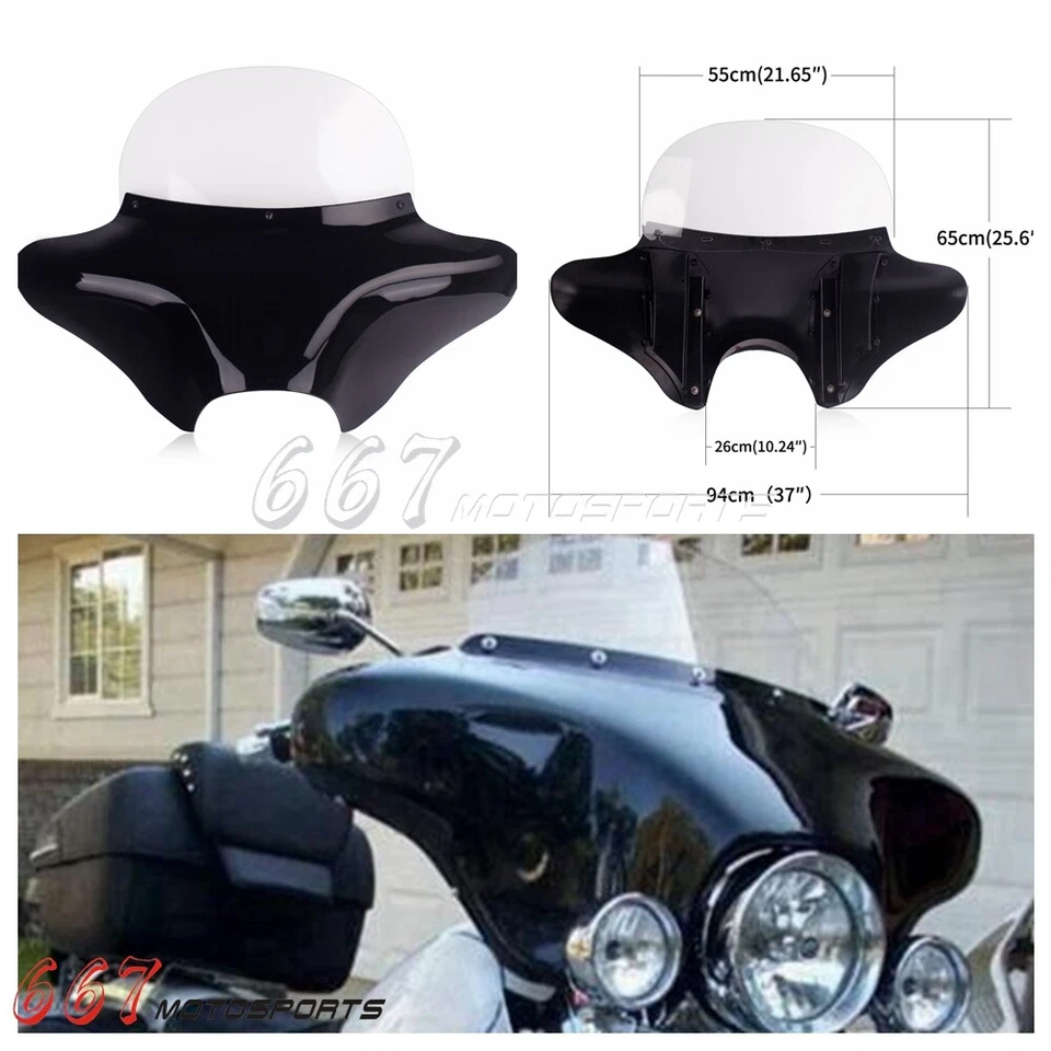 Front Outer Batwing Fairing Kit for Harley Fat Boy Softail Road King 1994-2023 Foto 3 de 4
