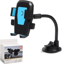 Car Phone Holder Universal Long Arm Windshield Suction Cup phone holder Blue