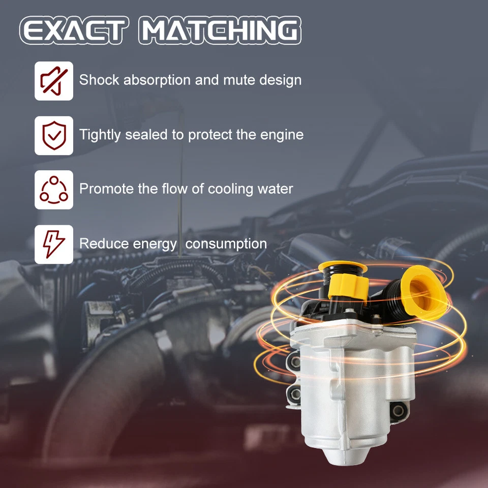 11517632426 Bomba de agua eléctrica con termostato para BMW X3 128i 325i 328i 530i NUEVO Foto 3 de 4