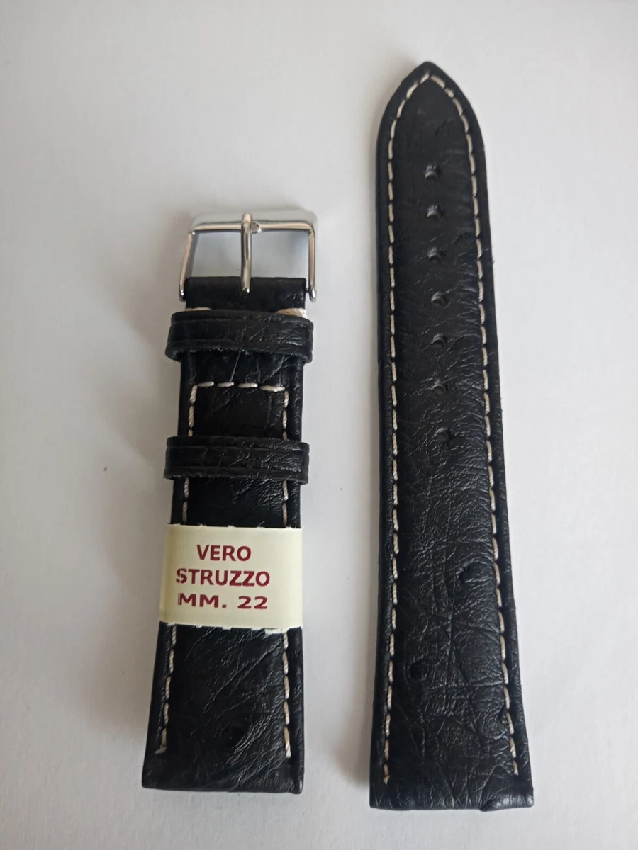 Oozoo Cinturino Orologio In Pelle Cognac – Attacco 22mm, Cucito Con Rivetti, Include Anse A Molla