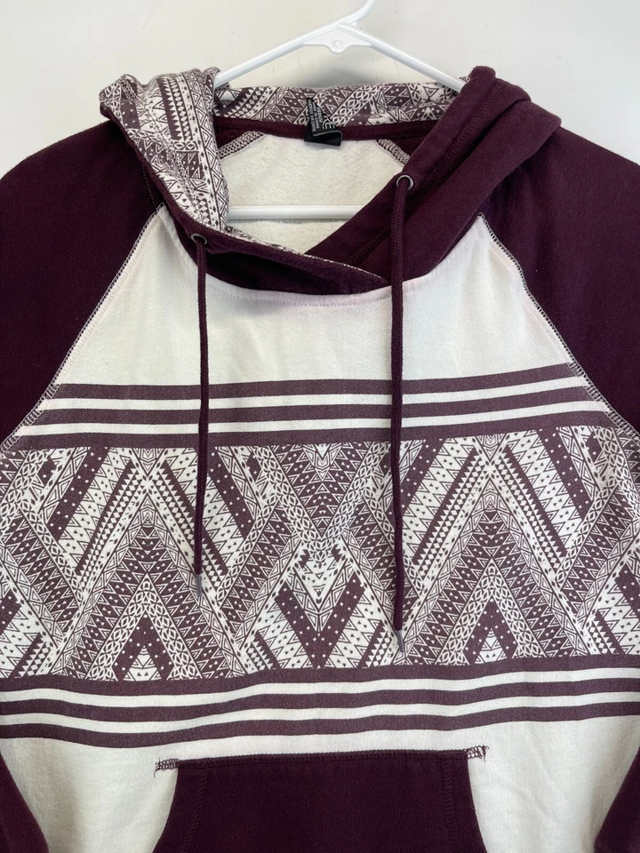 Sudadera Empyre - Mediana - Roja/Borgoña y Blanca - Pullover con Capucha (1267) Foto 2 de 4