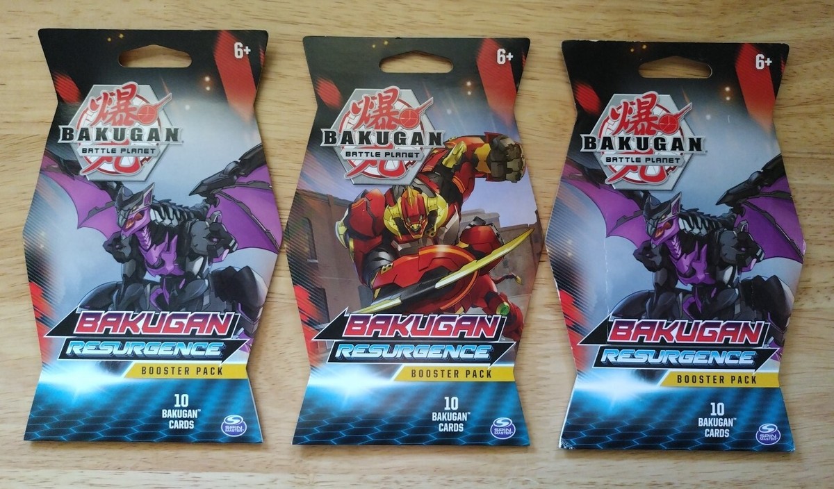 3pc Bakugan Battle Planet Booster Packs Trading Cards. #X519