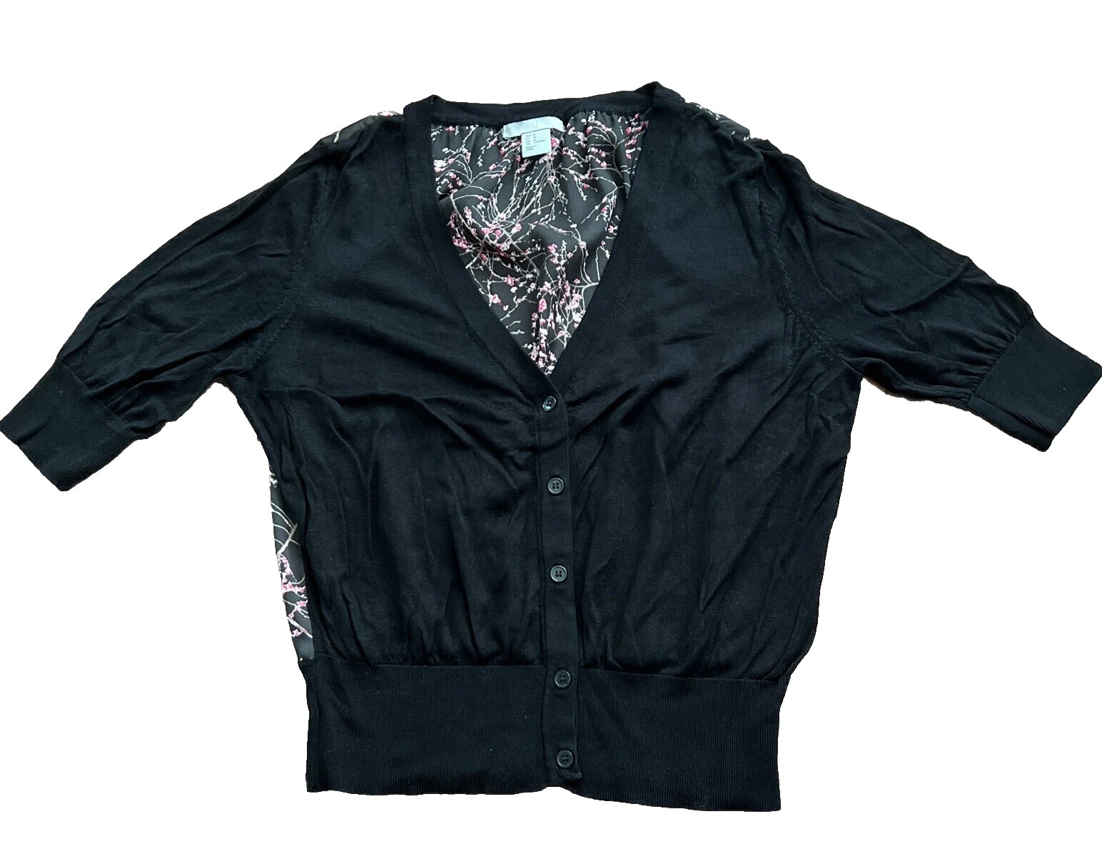 Top negro de seda H&M para De mujer