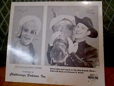 Vintage Foto Bob Brandy, Ingrid und Rebell aus WTVC Kanal 9 TV Show 1960/70