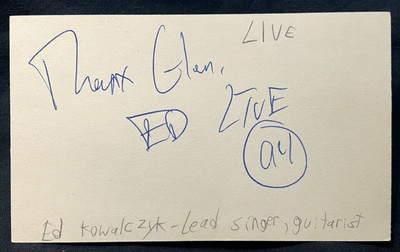 Ed Kowalczyk LIVE Lead Singer Signed Autograph Index Card Lightning ...