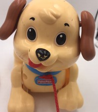 Fisher Price Dog Pull Along Walking Toy Puppy 2005 Mattel Vintage