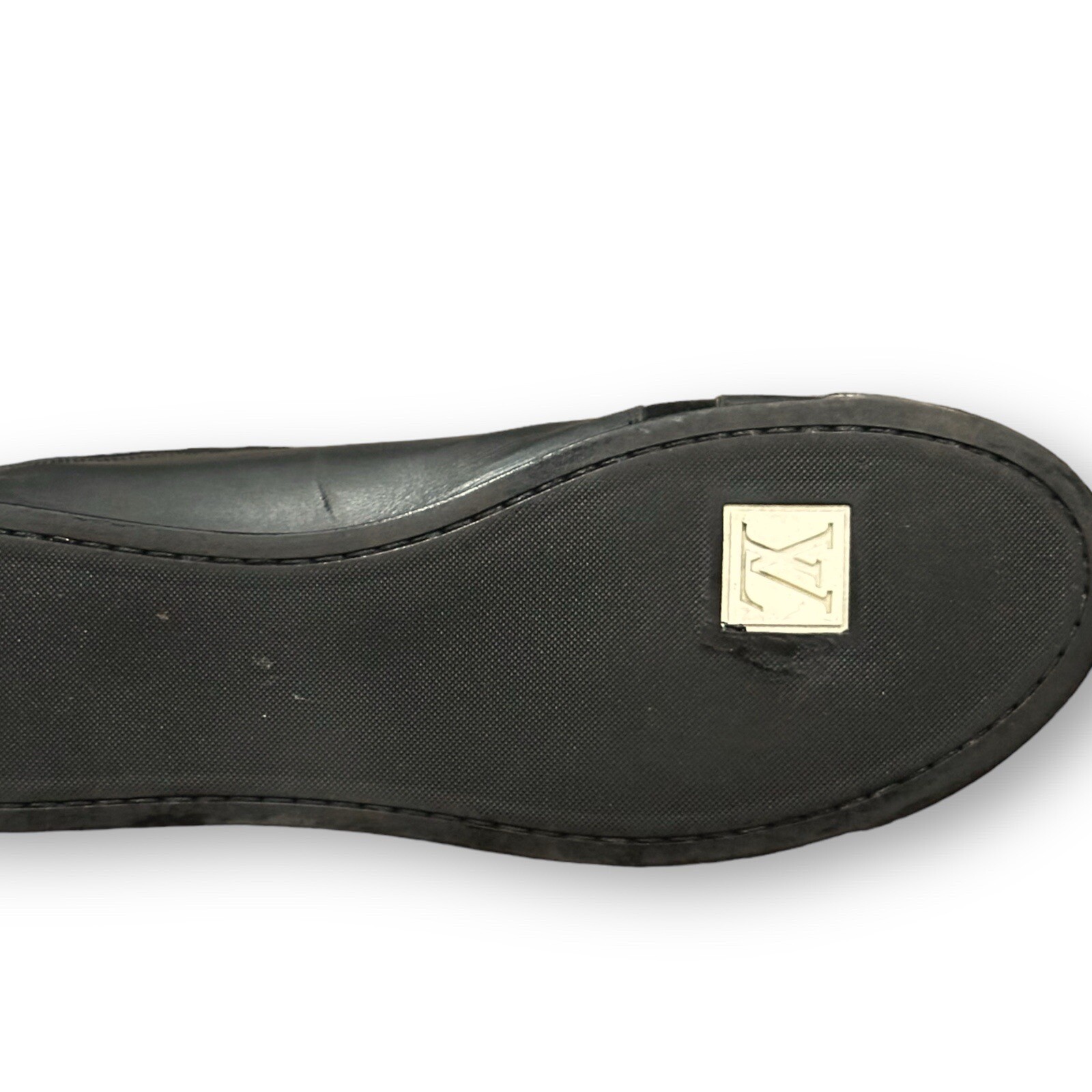 LOUIS VUITTON CLIPPER Black/White Leather Low Top Sn… Gem