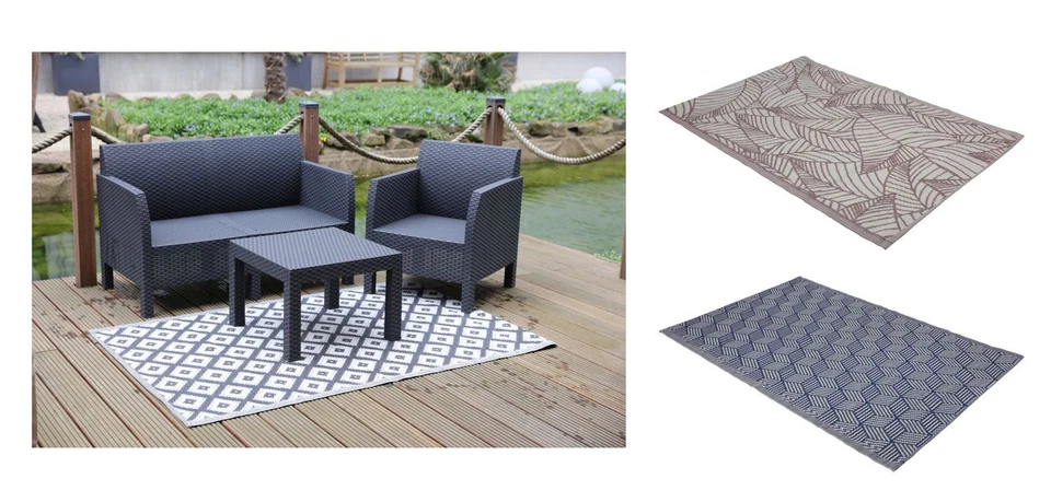 Outdoor-Teppich 180x120cm Terrasse Balkon Garten Camping Küche Teppich - Bild 1 von 1