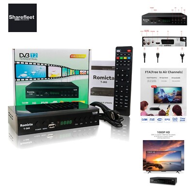Romicta DVB-T2 Receiver 2024 & Kabel-Receiver DVB-C   H.265 HEVC FTA Full HD ...