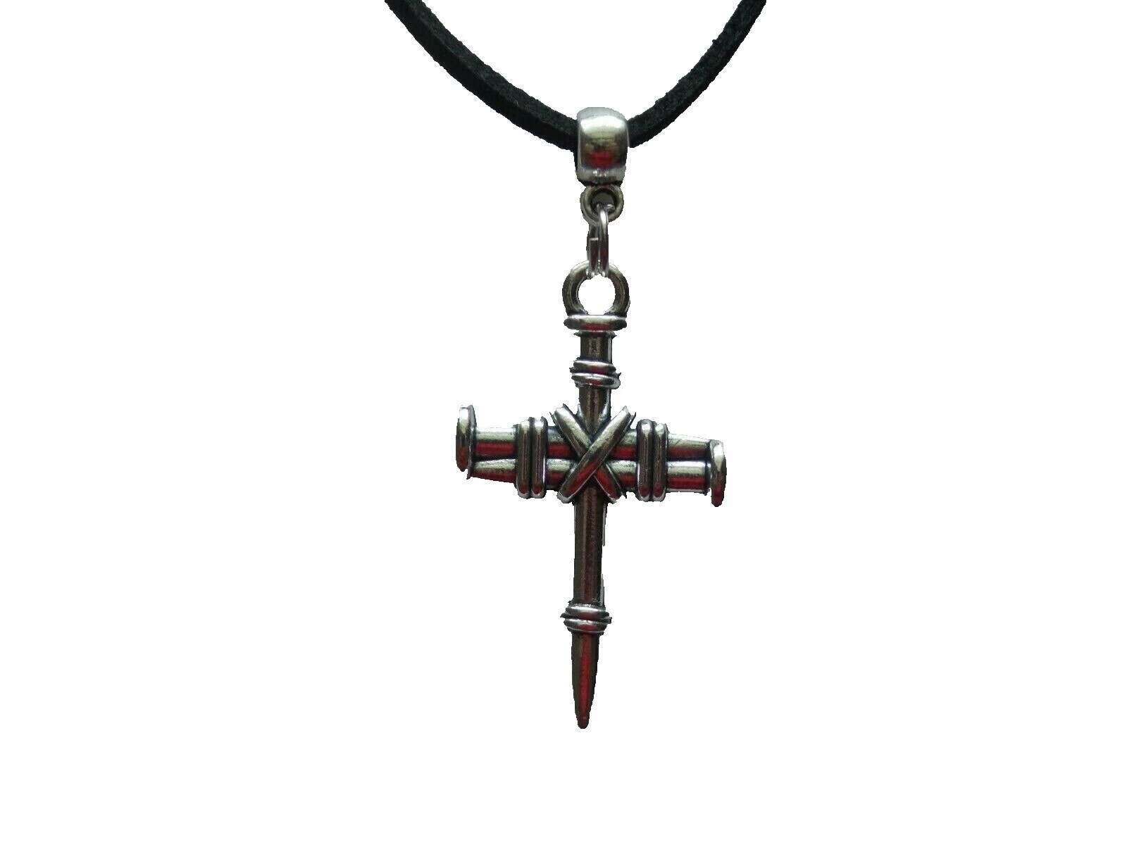 Gargantilla y colgantes de cuero de moda religiosa