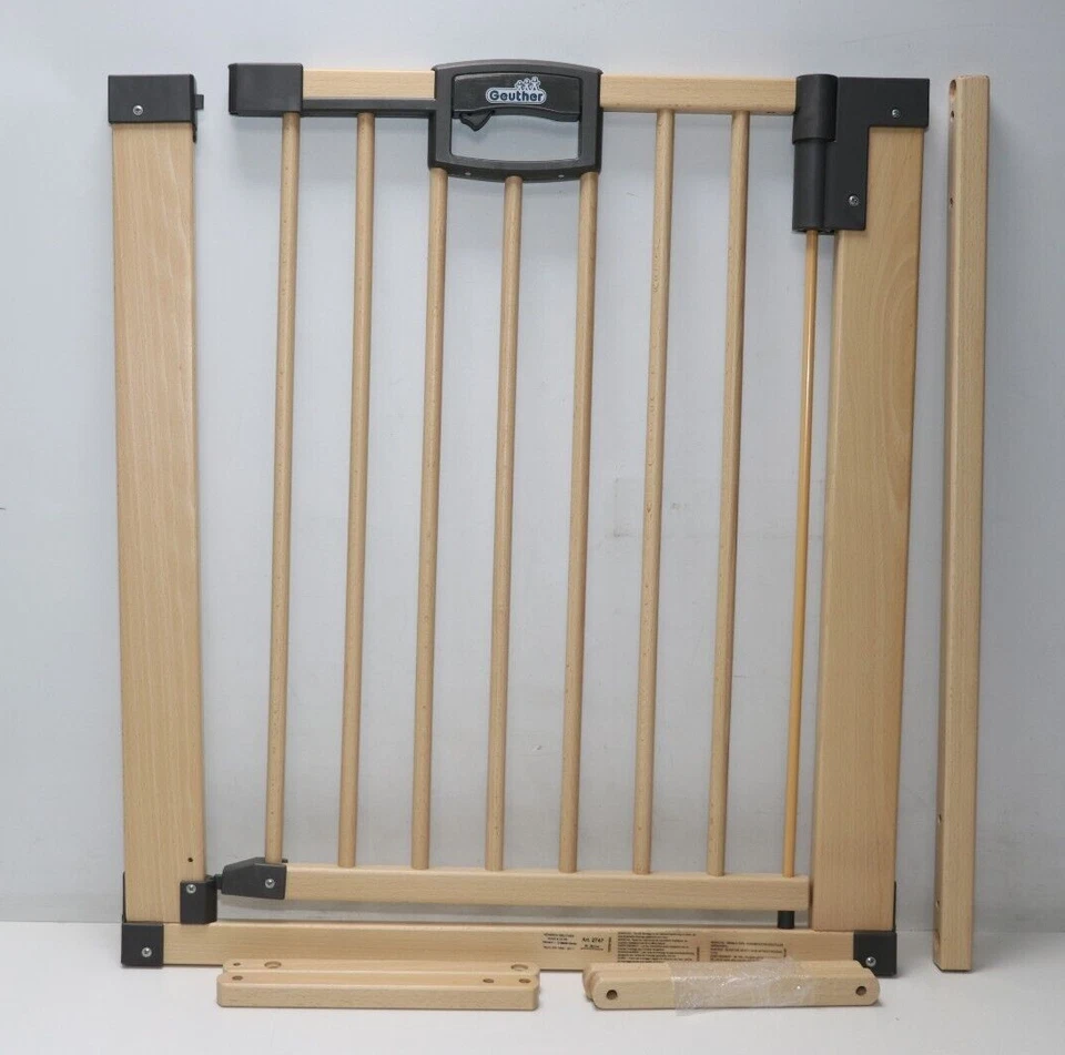 Geuther 2747 - Türschutzgitter Easylock, buche natur, Verstellbereich: 80,5-88,5 - Bild 2 von 2