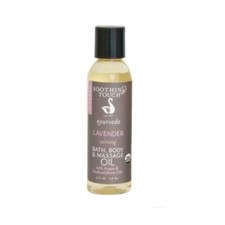 Bath Body  Massage Oil Lavender 4 oz By Soothing Touch