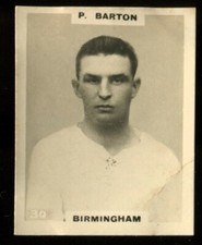 Tobacco Card, Pinnace, FOOTBALLERS, 1922, KF Type 2, P Barton, Birmingham, #30b