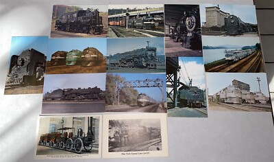 14 different New York Central Railroad Train Postcards Steam & Diesel 