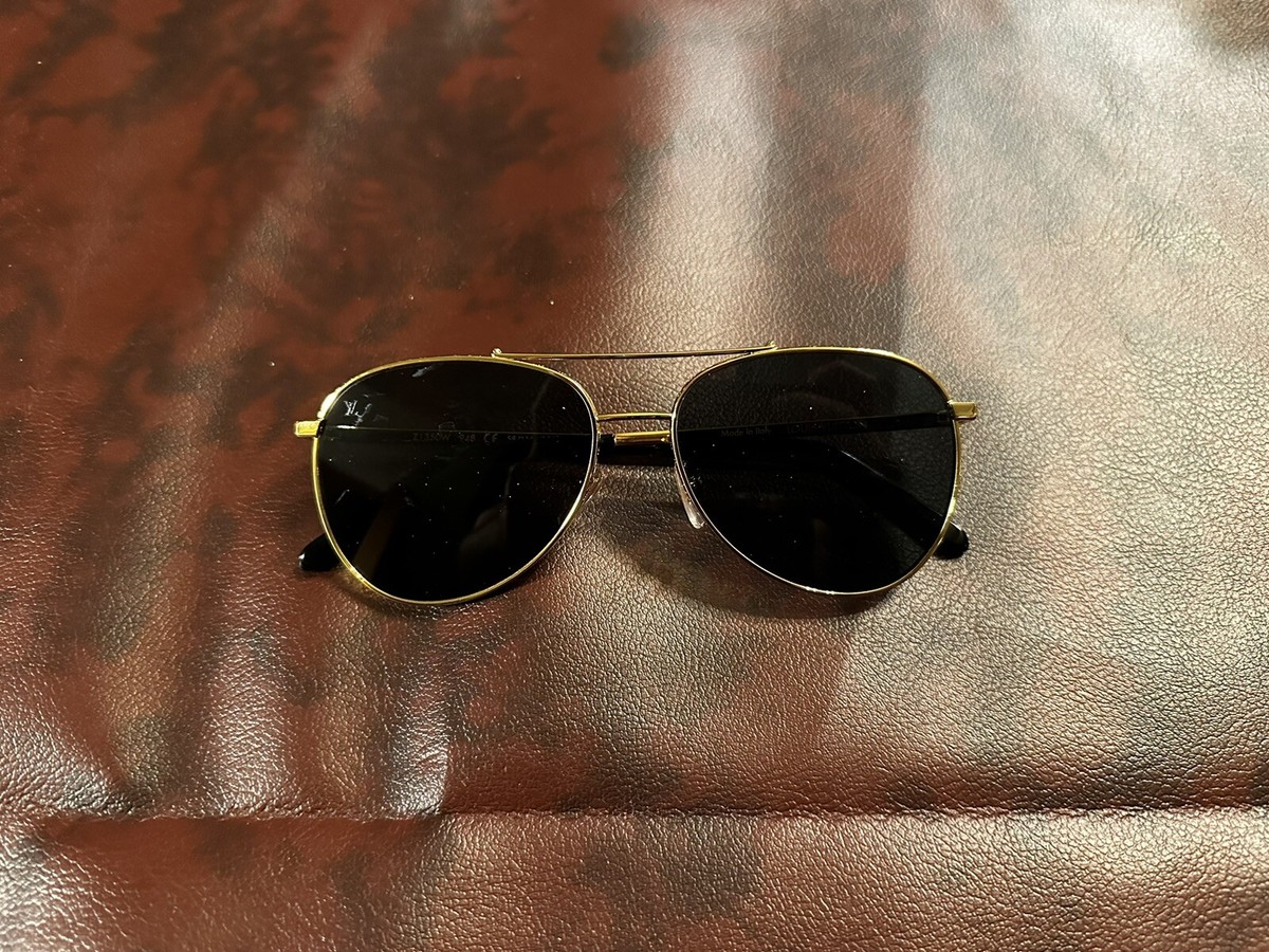 LOUIS VUITTON Catch Pilot Sunglasses Gold X Black 100% Authentic