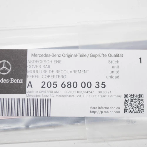 NEU MB C W205 VORNE RECHTER EINTRITT AUSSENABDECKUNGSSCHIENE A2056800035 - Bild 1 von 9