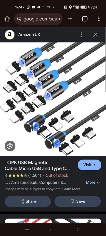 3 in 1 magnetic fast charging usb cable - Image 2 of 2