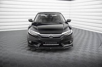 Front Ansatz FüR Honda Civic Mk10 Schwarz Hochglanz Spoilerlippe Schwert Spoiler