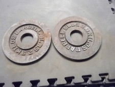 2" sleeve 5 lb. pair unmarked brand Barbell Plates Olympic weights
