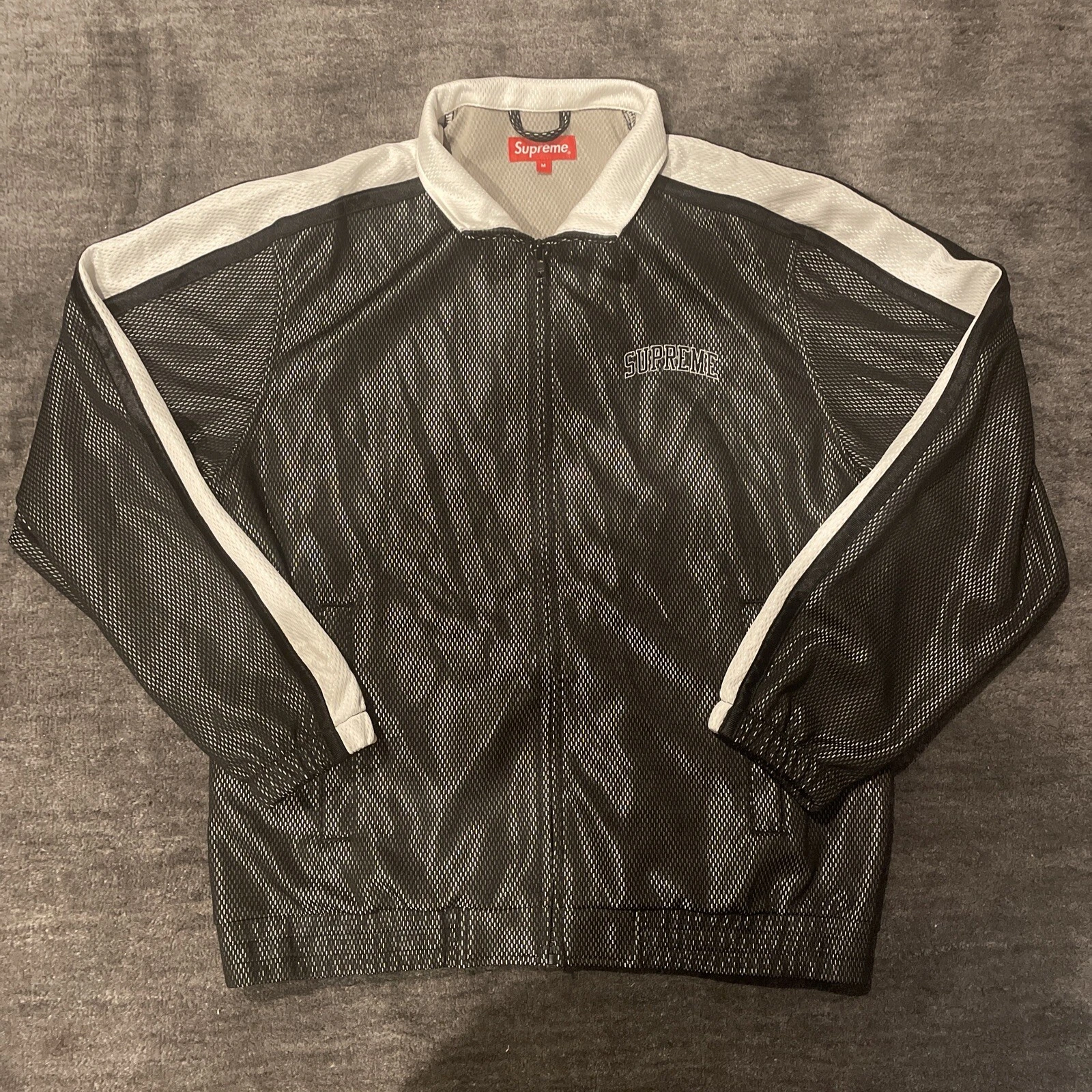 Veste de survêtement Supreme en maille collée homme M rare année 2000 comme