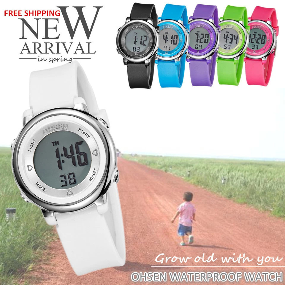 OHSEN Kids Sport Watch Students Boy Girl Digital Wristwatch Fashion Gift Watches - Image 3 of 4