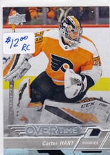 2018-19 Upper Deck Hockey Overtime Carter Hart RC #100     (ID1323)