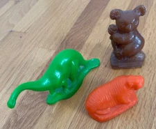 Vintage Brookfield Zoo & Field Museum Mold-A-Rama Plastic Toy Lot of 3