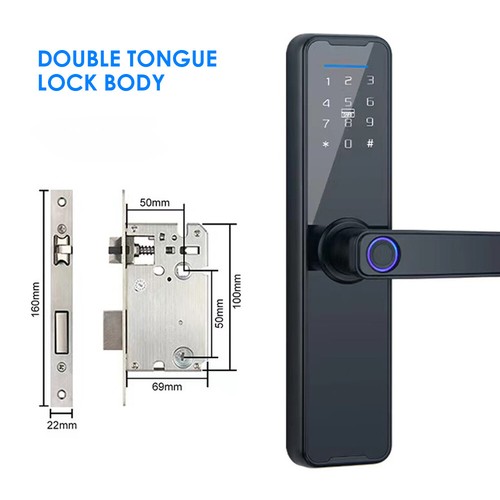 Digitales Smart Fingerabdruck Türschloss Passwort Karte Elektronisches Türöffner - Bild 8 von 24