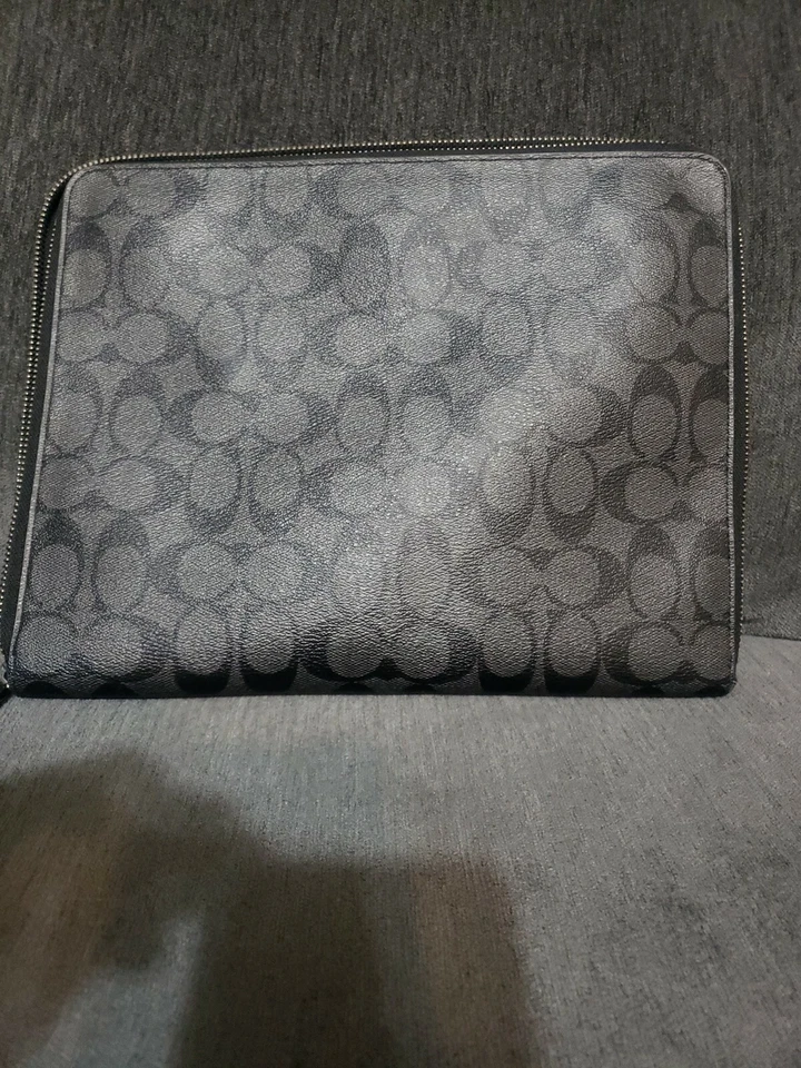 Coach Tech Case Signature Canvas Charcoal Black F32654 NWT - Image 2 of 4