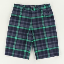 NIke Stretch Adjustable Waffle Golf Shorts Navy Plaid Kids L