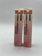 Lot of 2 Neutrogena Sensitive Skin Eyeshadow + Primer .22oz Rose Gold