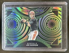 2023 Panini Obsidian Joe Burrow Tunnel Vision Electric Etch Green #/35 Bengals