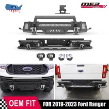 Rear Front Bumper fit 19-23 Ford Ranger Adaptive Cruise Control w/ Winch Plate