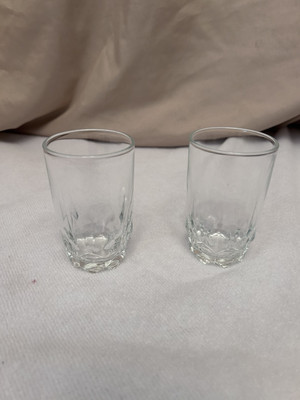 VTG Clear Glass Arcoroc France Articulated tumbler set of 2